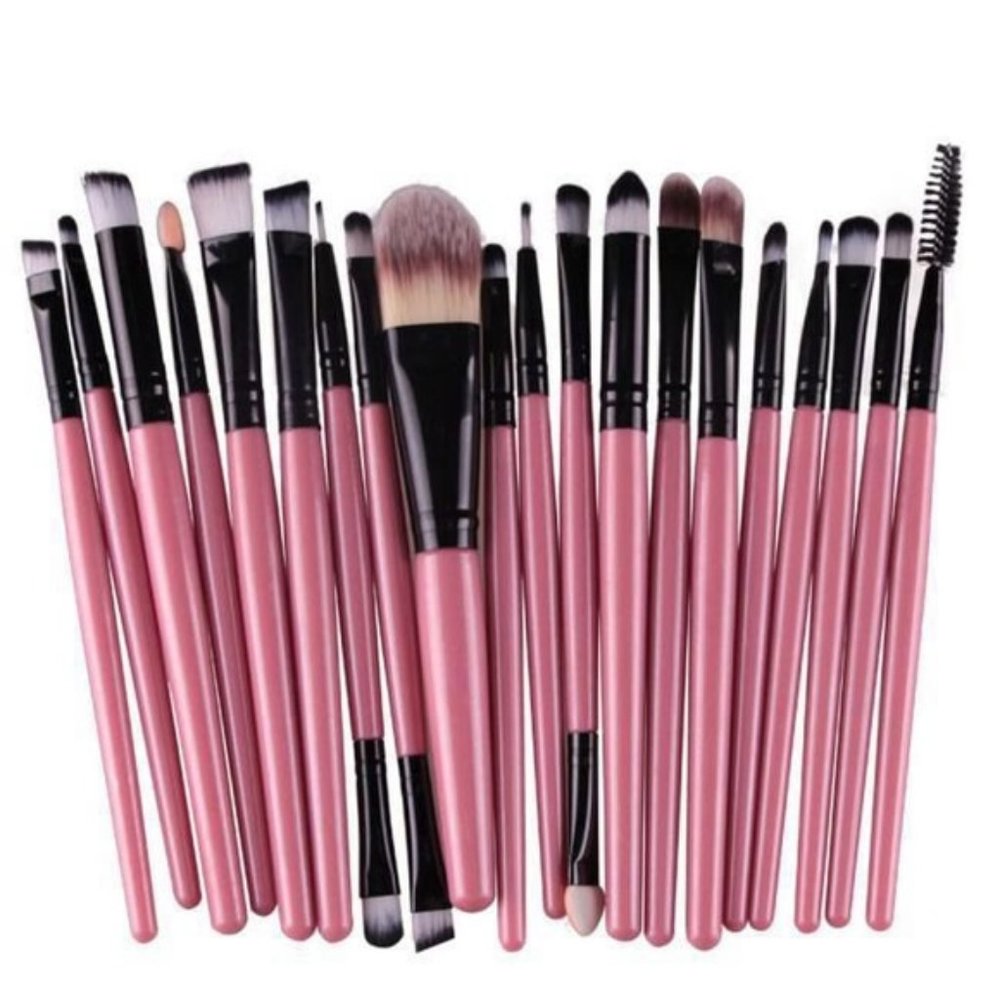 New 20pcs Professional Makeup Brush Set Pink